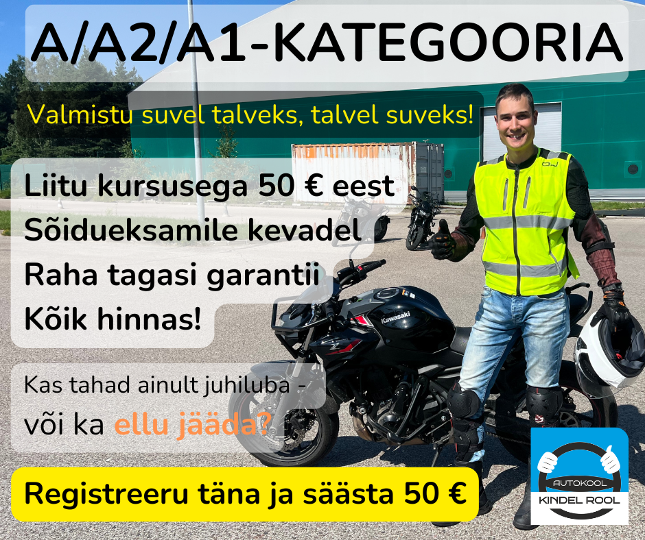 Autokool Kindel Rool Tallinn A-kategooria B-kategooria Tallinn ja Pärnu