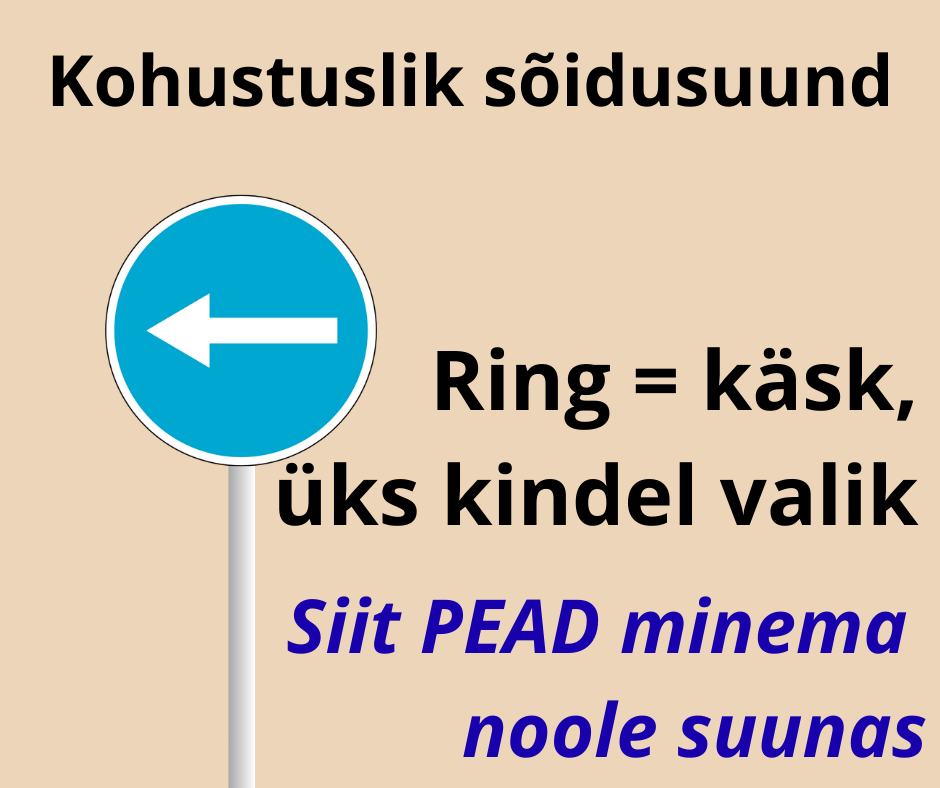 Kaks sinist noolt – ring ja ristkülik – mitte sama asi